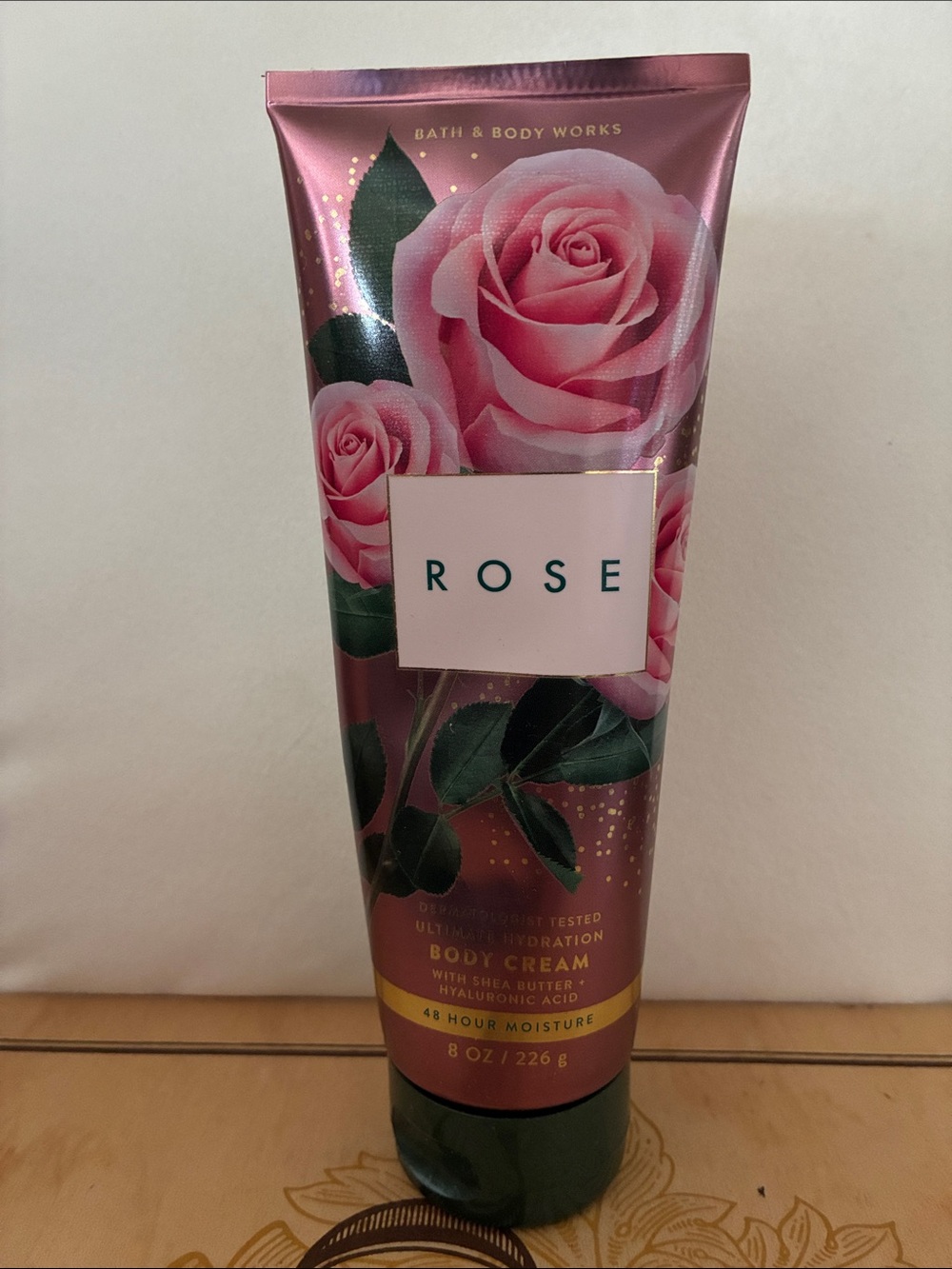 Bath & Body Works Rose Body Cream - Pink & Green
